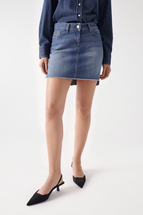 Push up Shape up denim mini-skirt