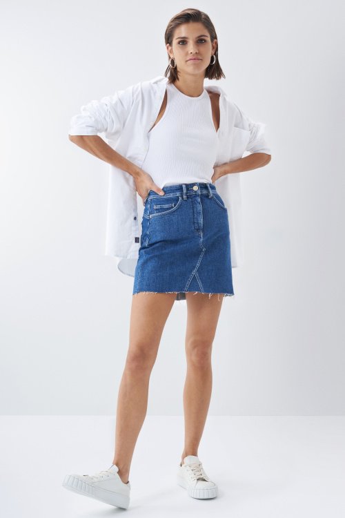 Mini-jupe Push In Secret Glamour en denim