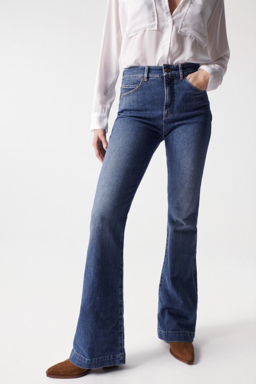 Shascullfites Push Up Flare Jeans High Rise Stretch Skinny Slim