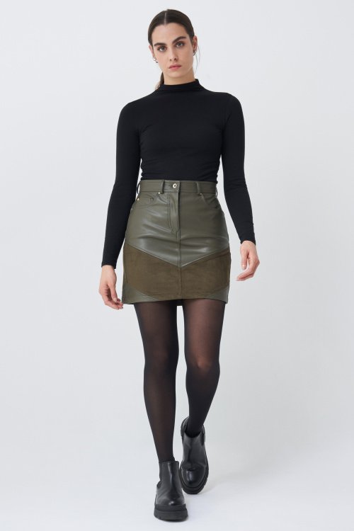 Push In Secret Glamor mini skirt in nappa