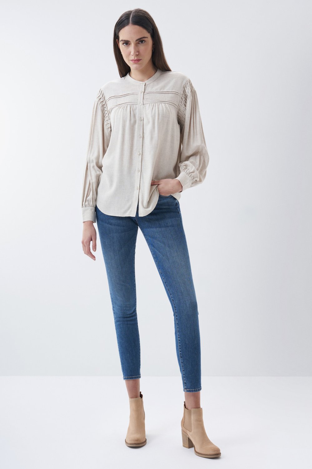 Shirt with pleated detail - Salsa