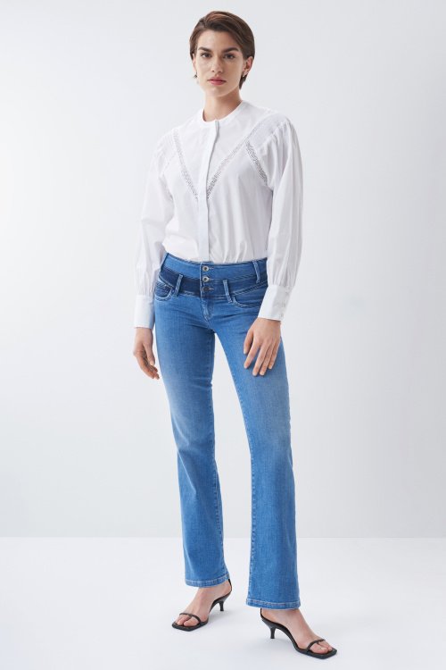 Bootcut Push Up Mystery jeans, denim mix on the waistband