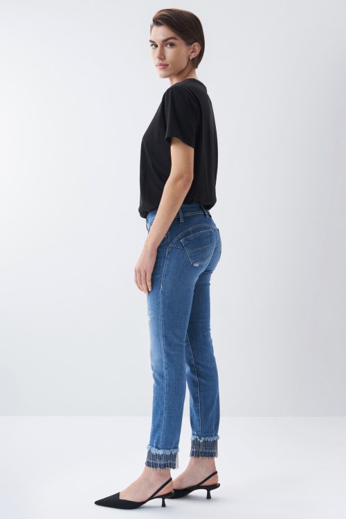 Jeans E Calças  Calças De Ganga Push Up Wonder Cropped Skinny Com