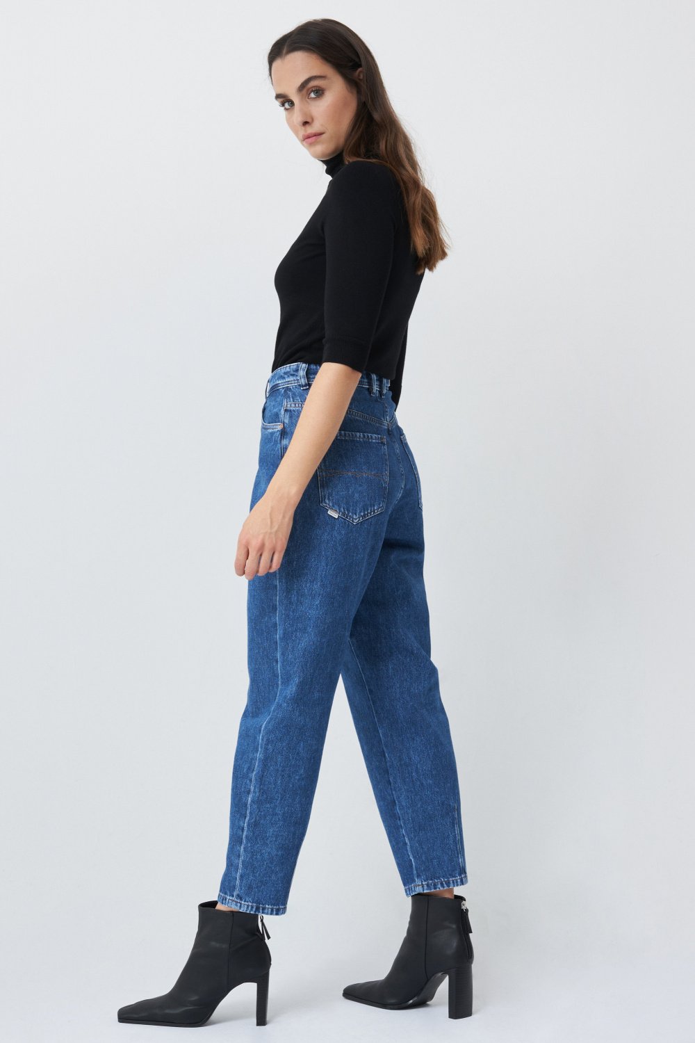 Baggy Cropped slim dark jeans | Jeans Salsa Jeans
