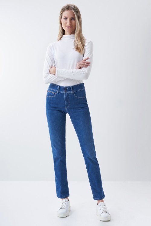 Slim Push In Secret jeans with ribbon detail on the pocket