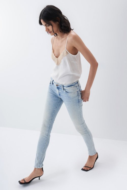 DAMEN Jeans Basisch Rosa 40 Salsa Jegging & Skinny & Slim Rabatt 73 % 