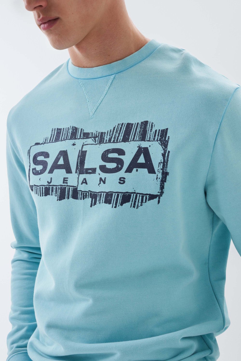 Camisola Regular Fit com grfico branding - Salsa