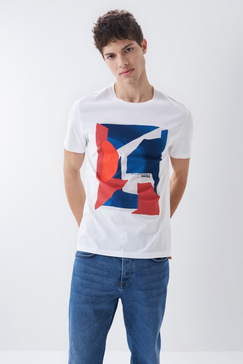 T-Shirt mit geometrischem Aufdruck