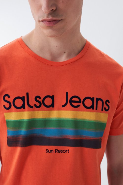 SalsaSalsa T-Shirt Branding avec Rayures Marque  