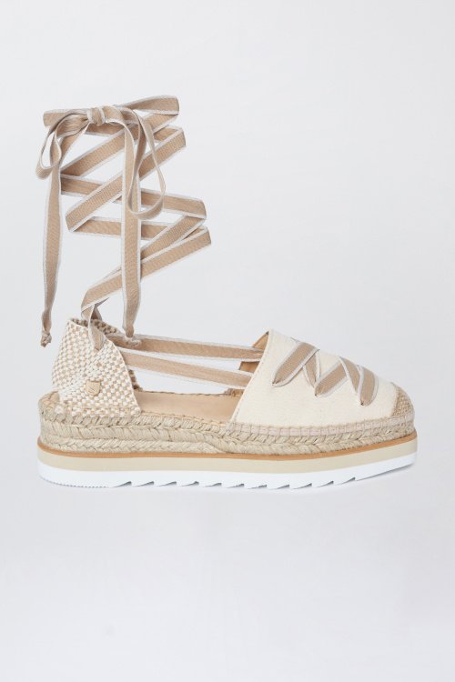 Platform sandals with rope sole