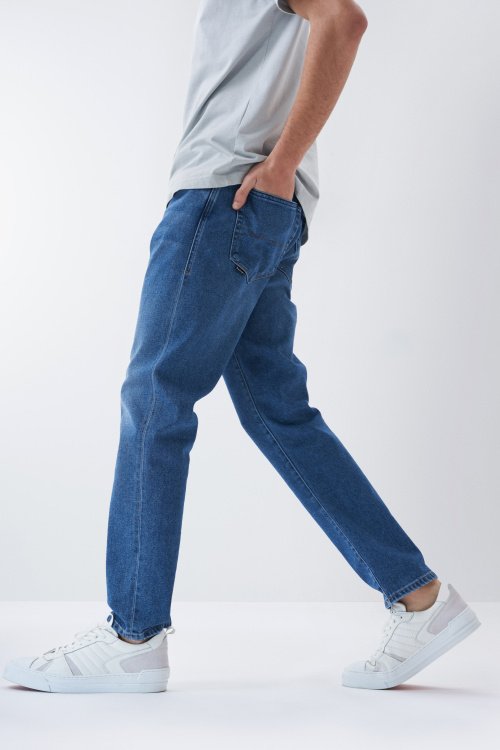 Vintage Tapered-Jeans, S-Repel, mittlere Färbung