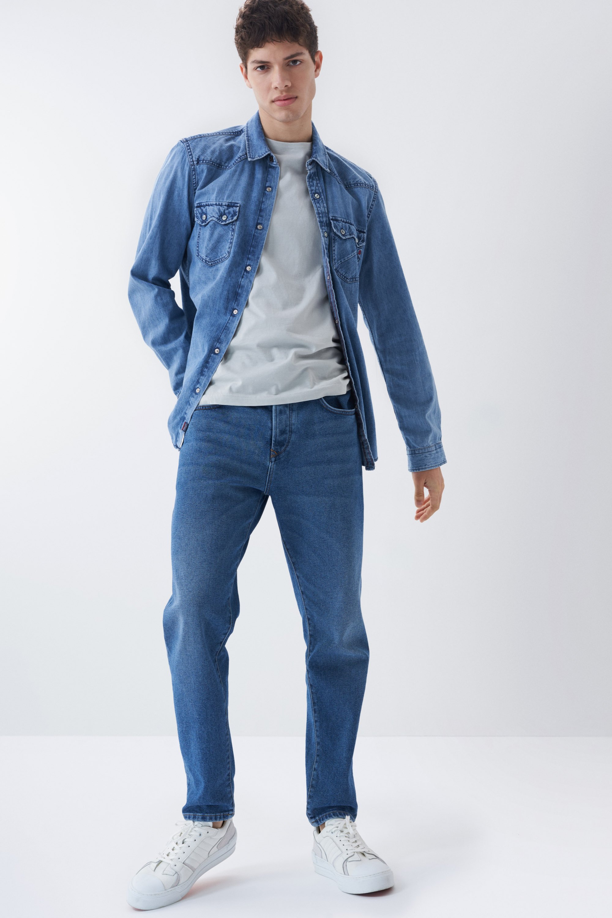 Salsa Jeans - Tapered S-Repel vintage jeans, medium colour
