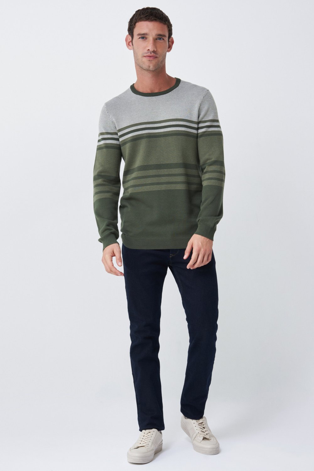 Jumper with stripes on the chest - Salsa