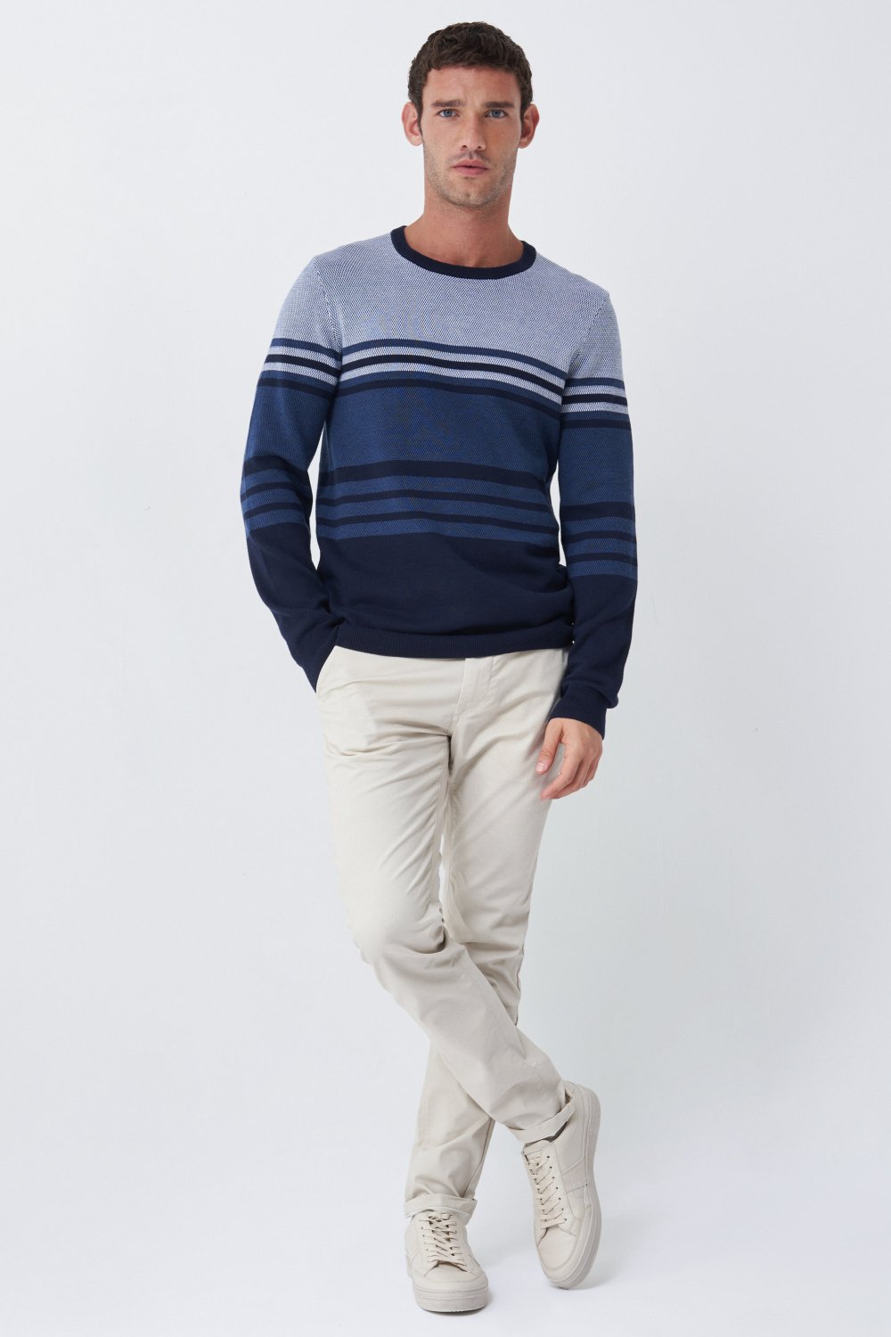 Jumper with stripes on the chest - Salsa
