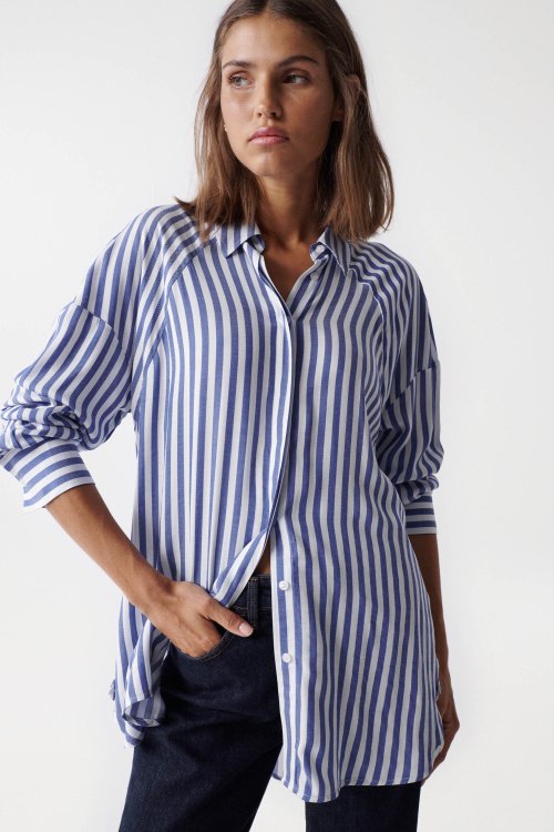 Chemise loose à rayures