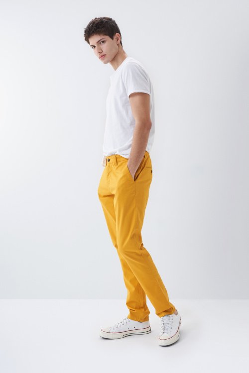 Pantalon chino Slim avec finition S-Repel