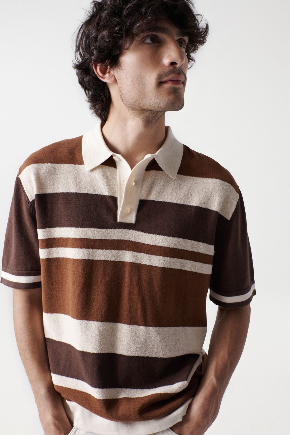 Striped knit polo shirt - Salsa