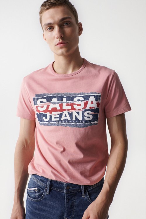 T-shirt with Salsa name in torn effect