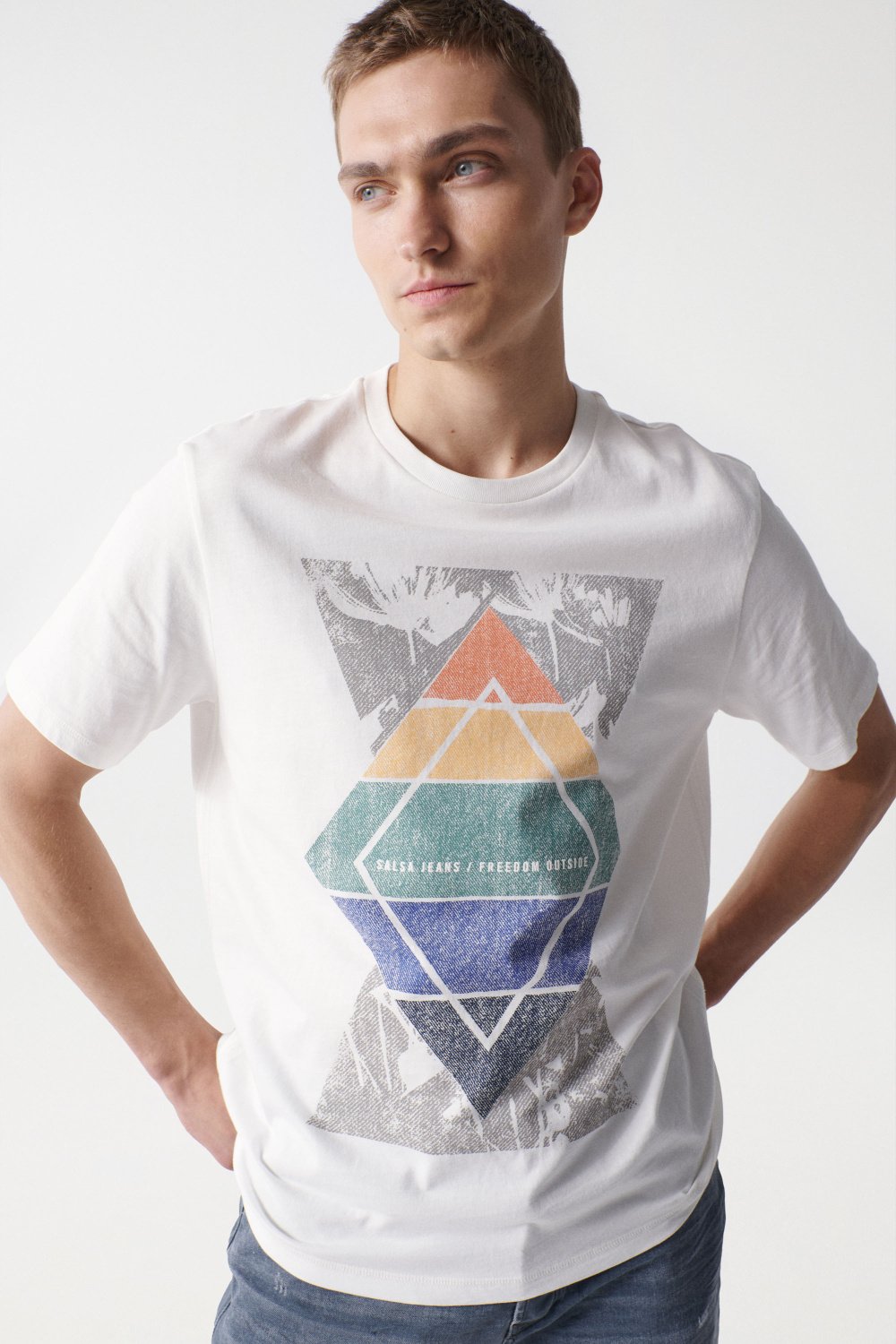 T-shirt with geometric print - Salsa