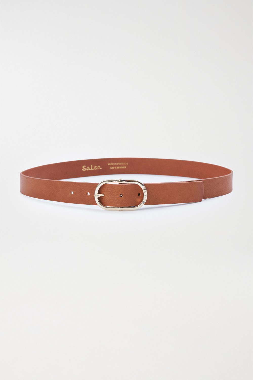 Leather Belt With Buckle With Stones - Salsa