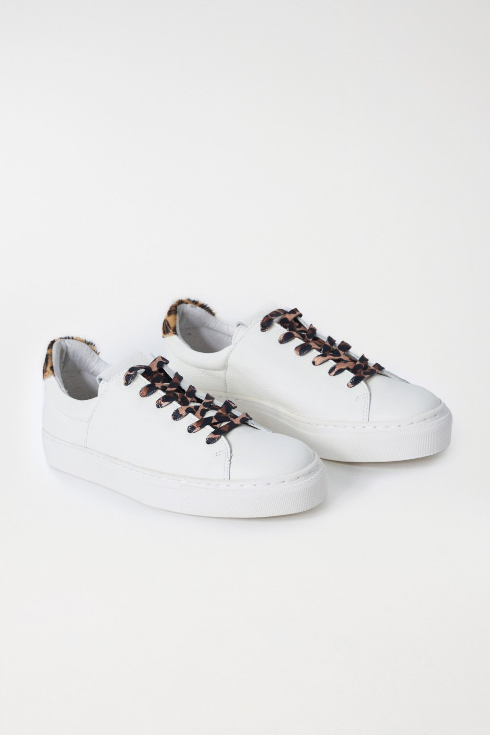 Leather trainers with animal print detail - Salsa