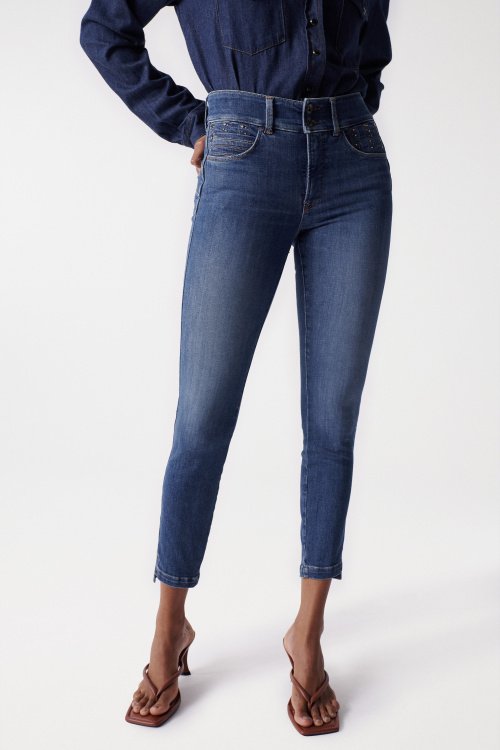 SKINNY PUSH IN SECRET JEANS WITH DETAIL ON THE POCKET