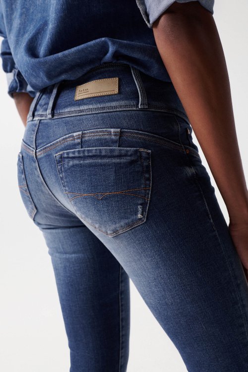 Blu navy W29/L30 sconto 64% MODA DONNA Jeans Push up Salsa Jeggings & Skinny & Slim 