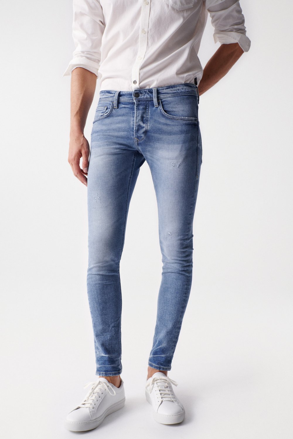 Skinny jeans with rips - Salsa