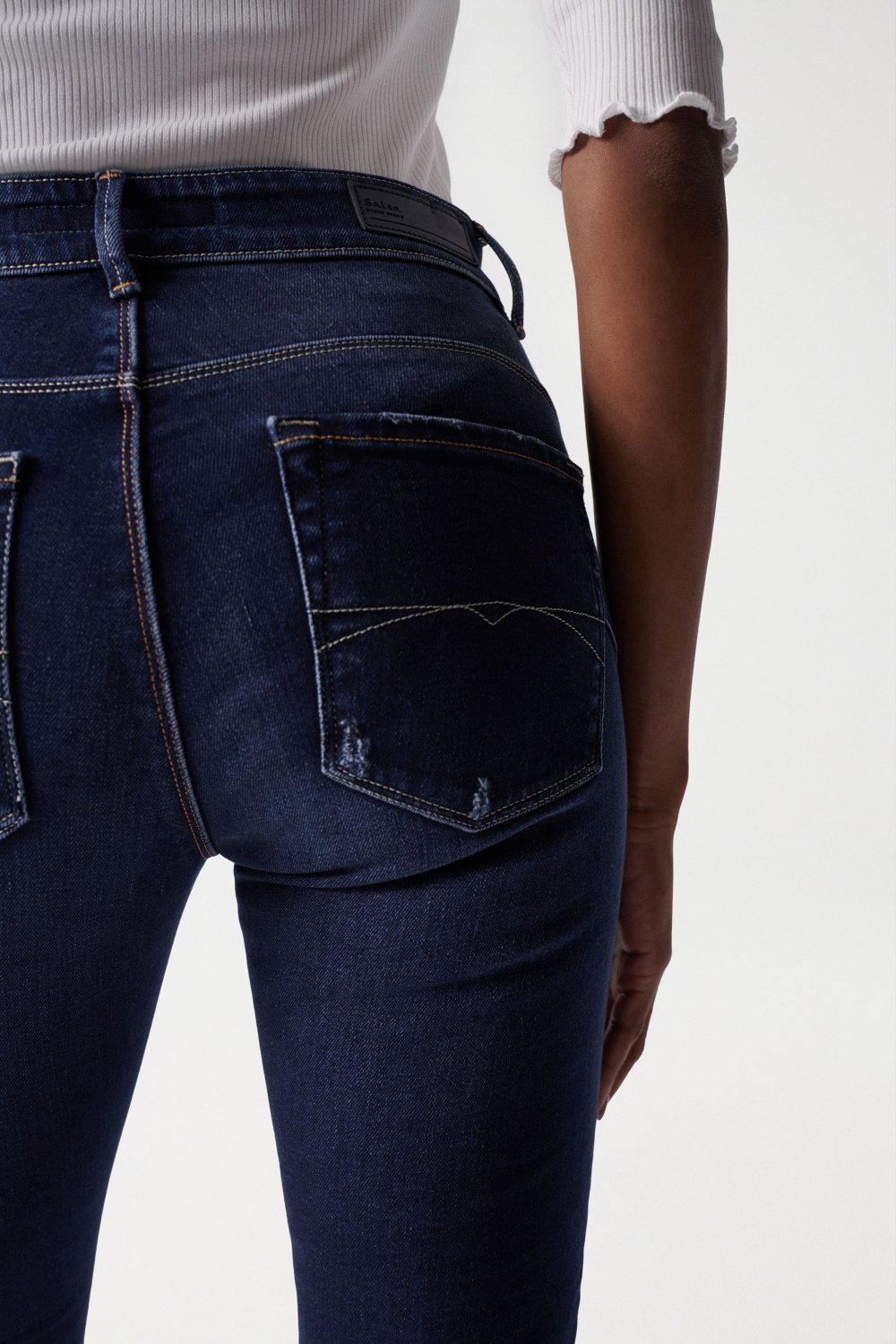 Skinny Push In Secret Glamour Jeans, Dark Wash - Salsa