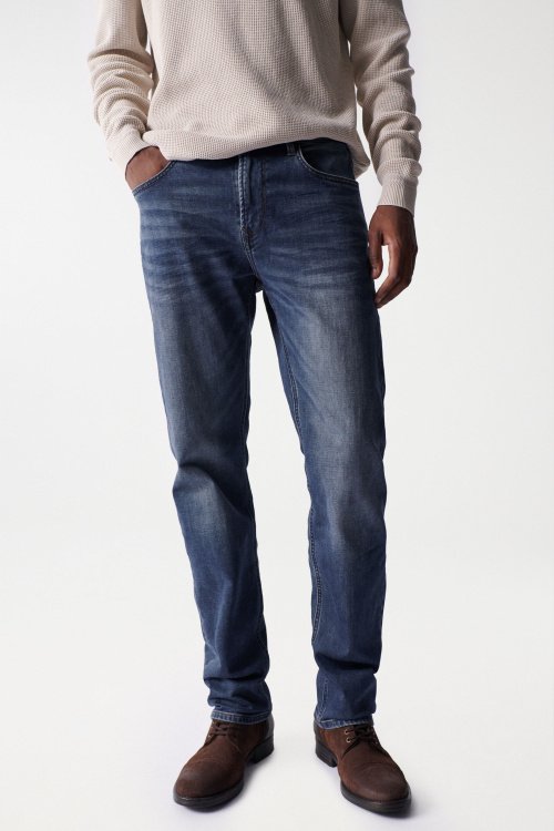 S-RESIST Straight jeans in Knit denim