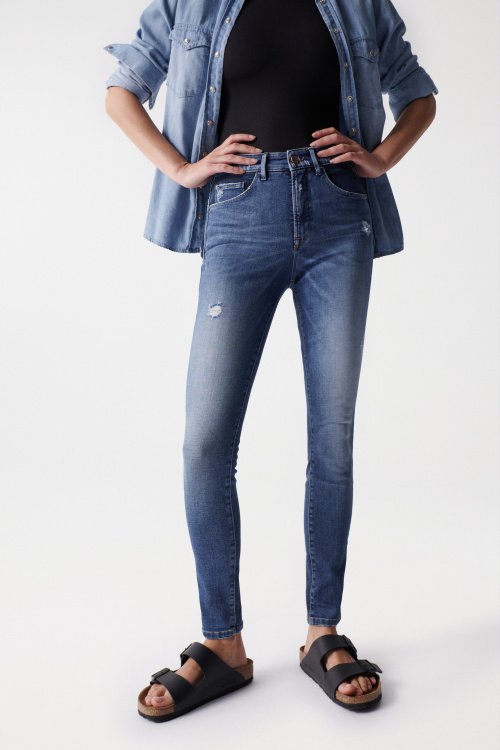 Skinny Push In Secret jeans with wash details