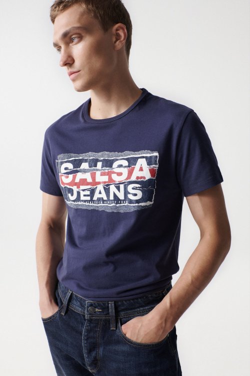 T-shirt avec logo Salsa avec effet raturé