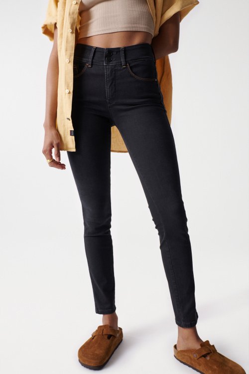 SKINNY PUSH IN SECRET JEANS WITH SHINE DETAIL