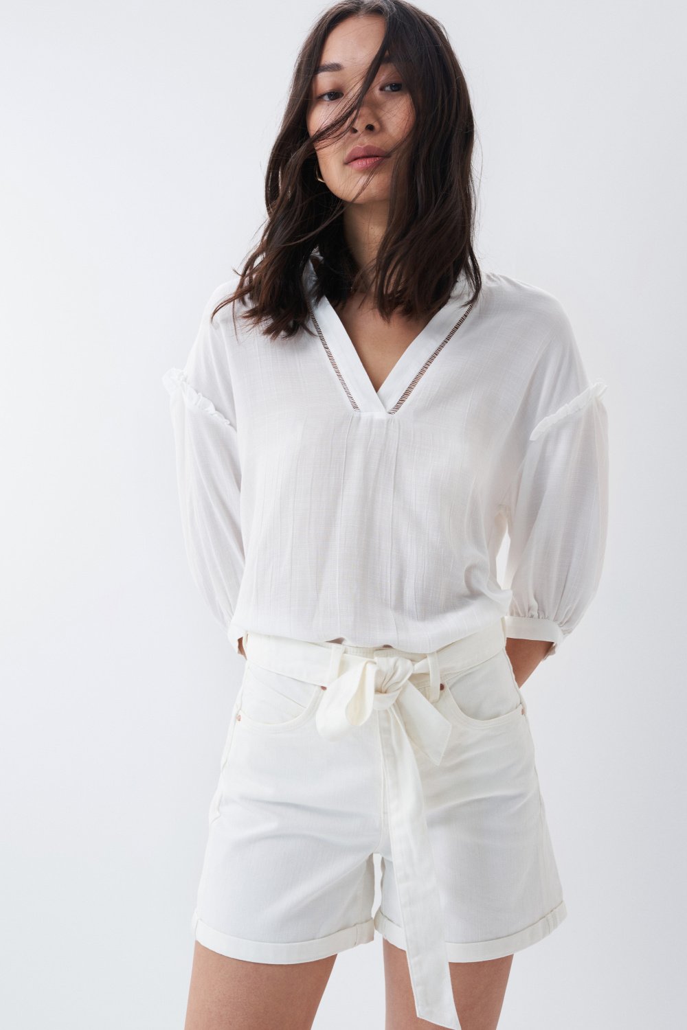Blouse with ruffle details - Salsa