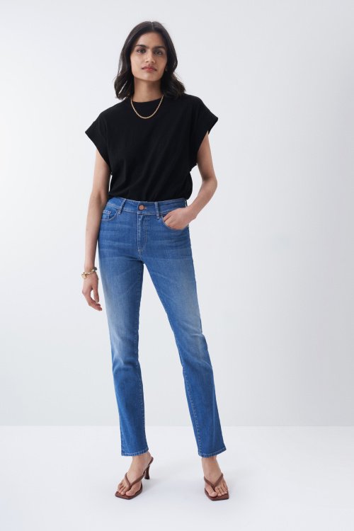 Push Up Destiny-Jeans, Slim-Passform, mit mittlerer Waschung