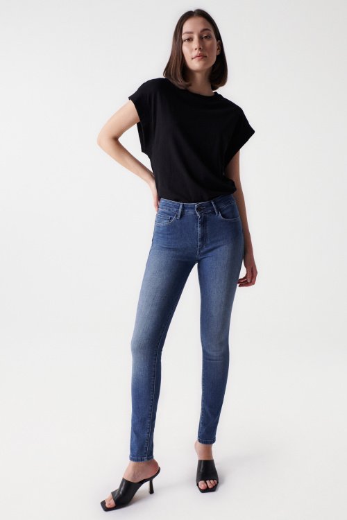 Push Up Destiny-Jeans, Skinny-Passform, mit mittlerer Waschung