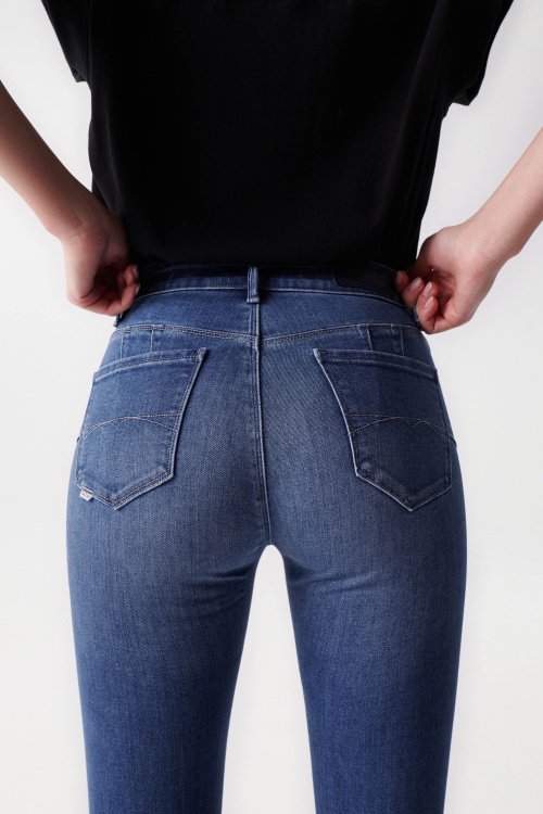 Push Up Destiny-Jeans, Skinny-Passform, mit mittlerer Waschung