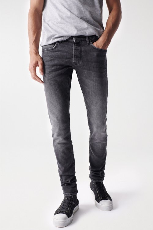 Premium skinny jeans with wash effects