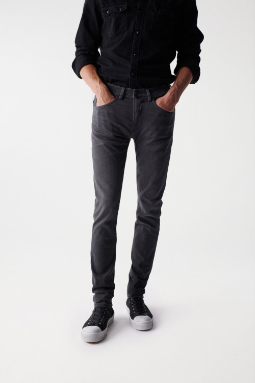 SLIM S-REPEL JEANS WITH WEAR