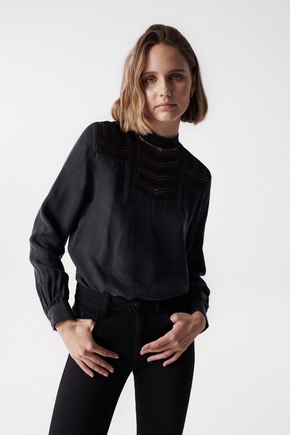 Blouse with lace detail - Salsa