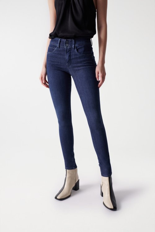 Jeans Secret Push In Skinny com brilhantes, Calças jeans de mulher