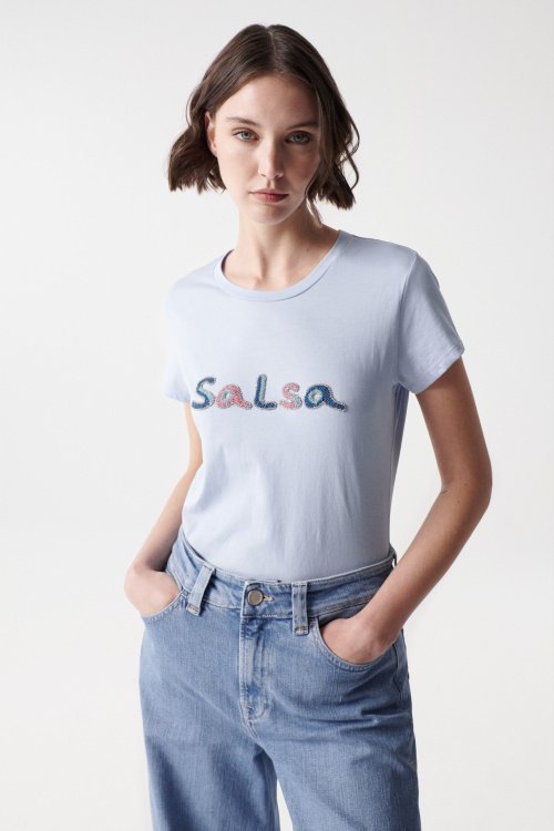 T-SHIRT WITH SALSA NAME IN BEADS