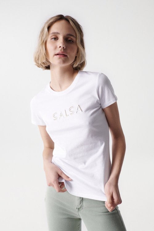 Pull blanc avec logo Salsa