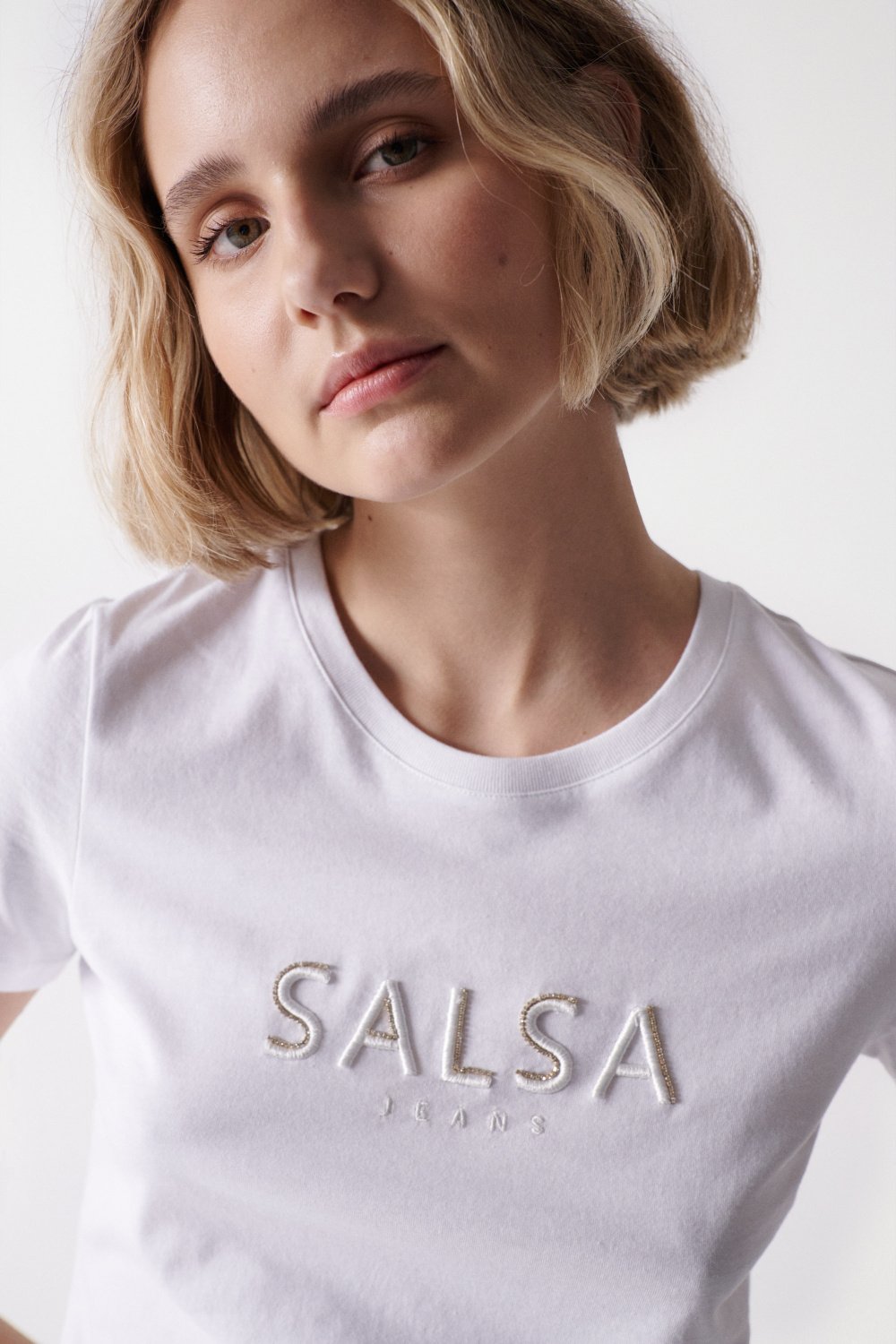 Camisola Branca com Branding - Salsa