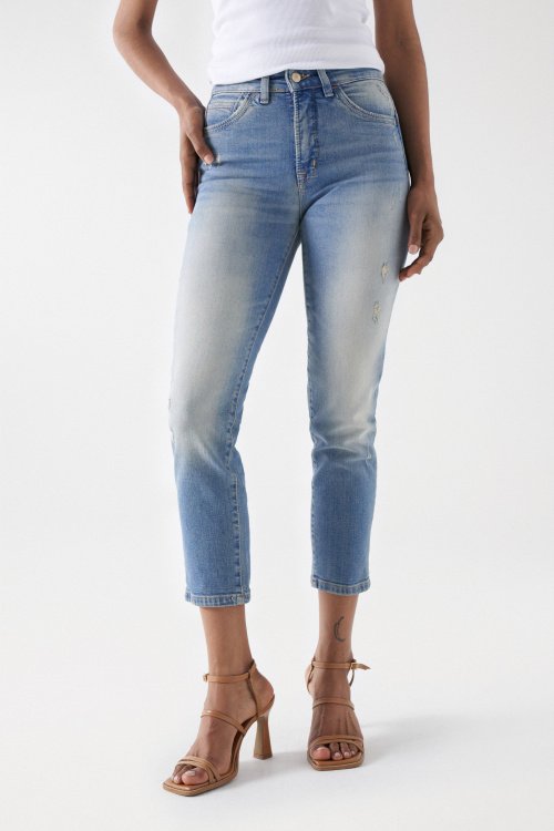 CROPPED FAITH PUSH IN-JEANS, SLIM