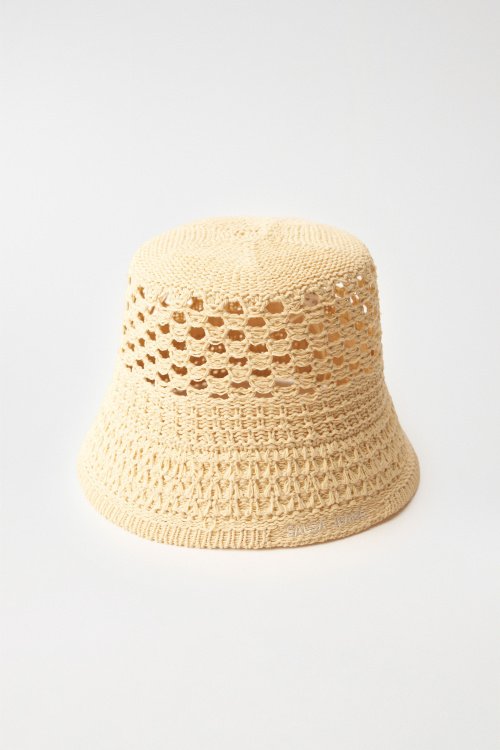 Natural raffia bucket hat