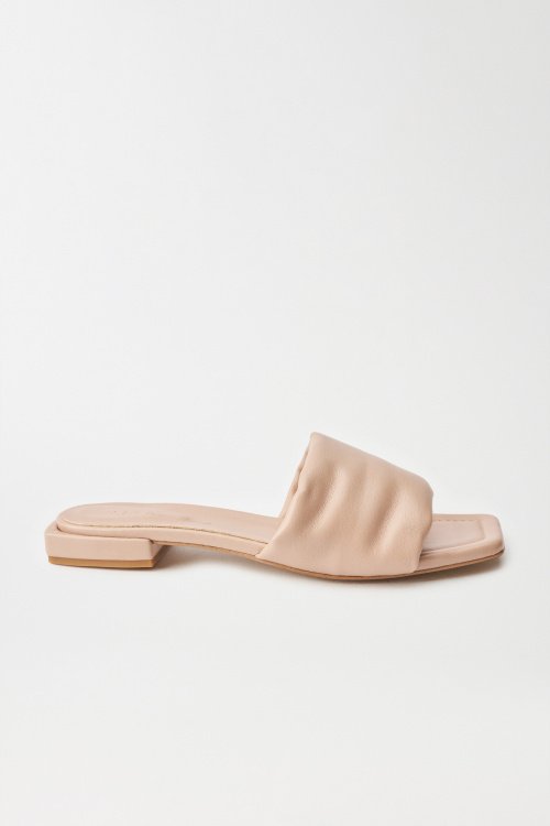Flat sandals, beige