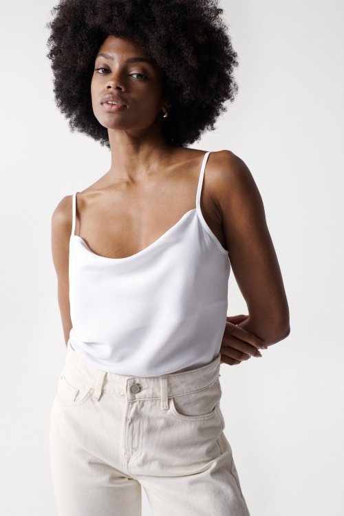 TOP WITH DRAPED NECKLINE