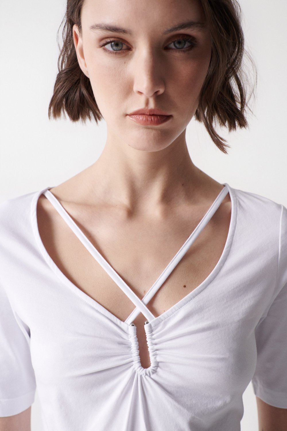 T-shirt with asymmetrical neckline - Salsa