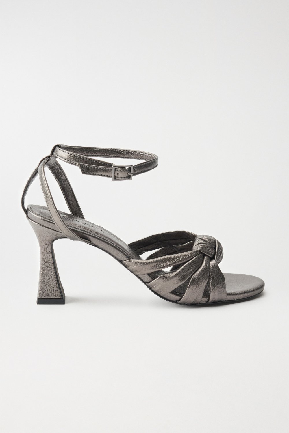 Mouse grey, high-heeled sandals - Salsa